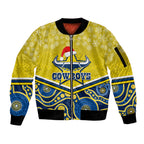 custom-cowboys-rugby-christmas-sleeve-zip-bomber-jacket-merry-xmas-2023-mix-aboriginal-art-blue-version
