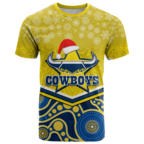 custom-cowboys-rugby-christmas-t-shirt-merry-xmas-2023-mix-aboriginal-art-blue-version
