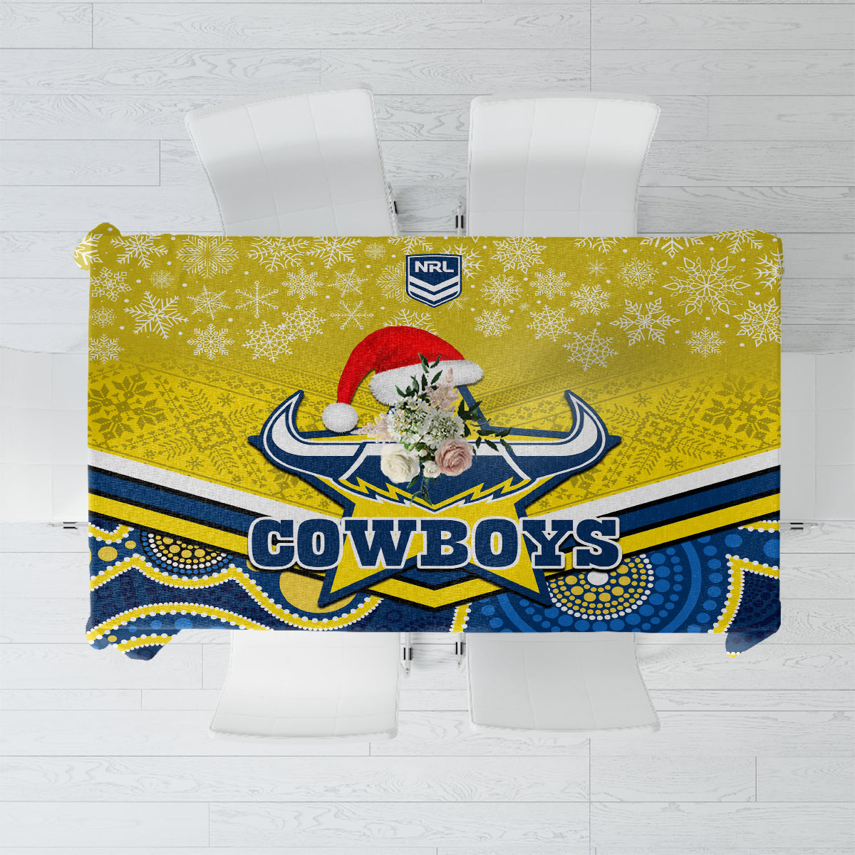 custom-cowboys-rugby-christmas-tablecloth-merry-xmas-2023-mix-aboriginal-art-blue-version