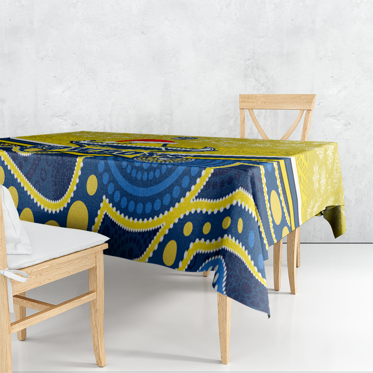 custom-cowboys-rugby-christmas-tablecloth-merry-xmas-2023-mix-aboriginal-art-blue-version