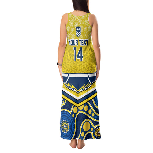 custom-cowboys-rugby-christmas-tank-maxi-dress-merry-xmas-2023-mix-aboriginal-art-blue-version