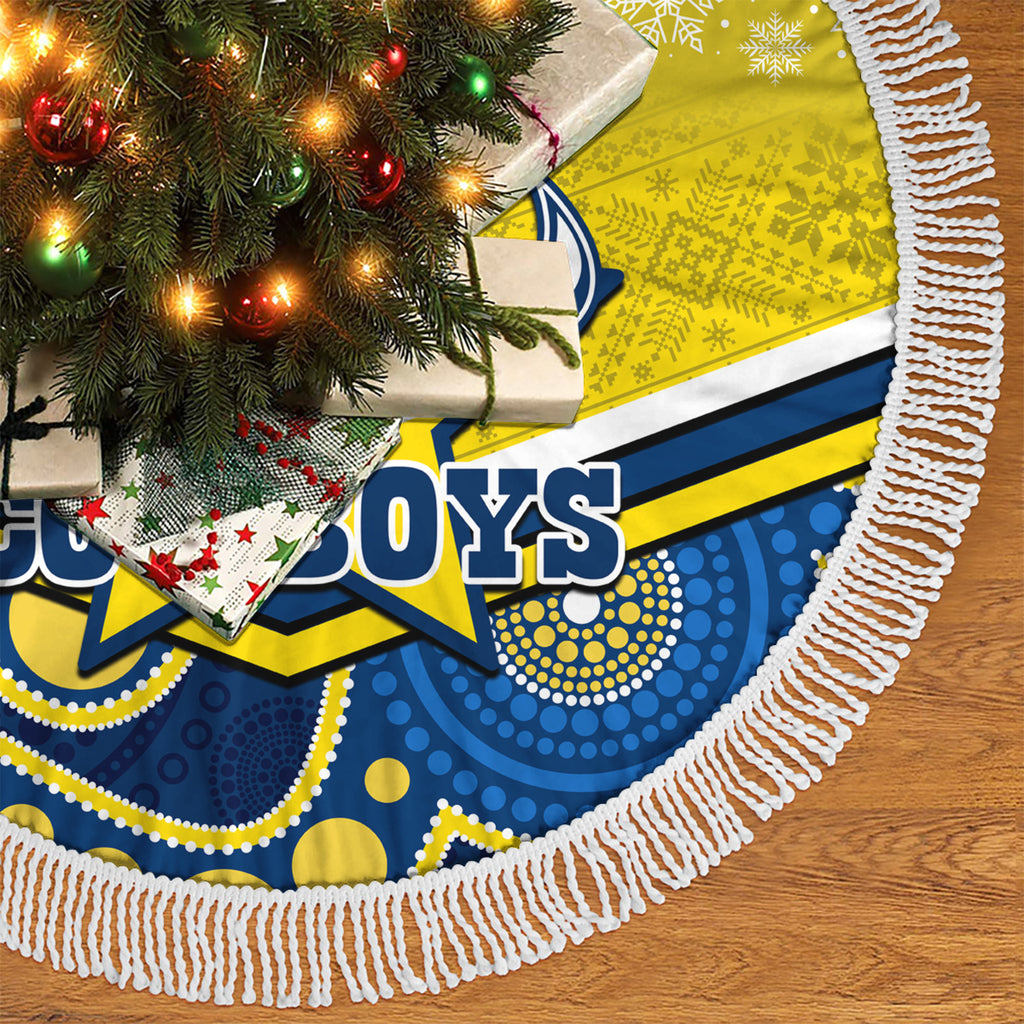 cowboys-rugby-christmas-tree-skirt-merry-xmas-2023-mix-aboriginal-art-blue-version