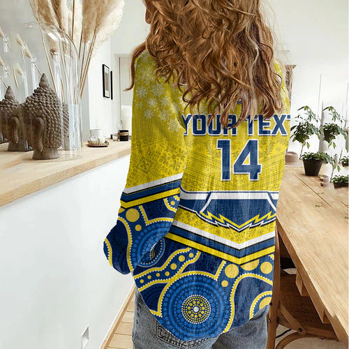 custom-cowboys-rugby-christmas-women-casual-shirt-merry-xmas-2023-mix-aboriginal-art-blue-version