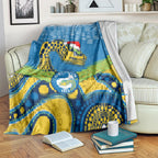 custom-parramatta-eels-rugby-christmas-blanket-merry-xmas-2023-mix-aboriginal-art