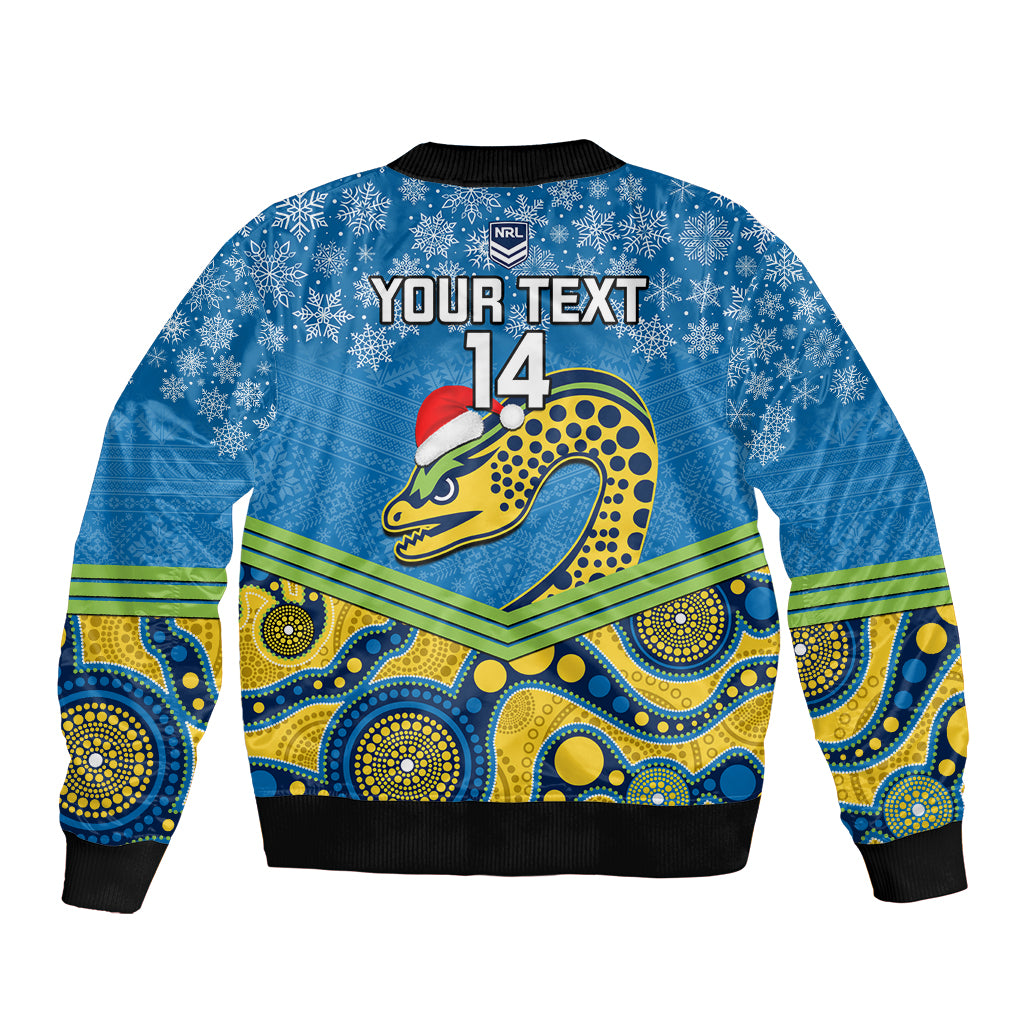 custom-parramatta-eels-rugby-christmas-bomber-jacket-merry-xmas-2023-mix-aboriginal-art