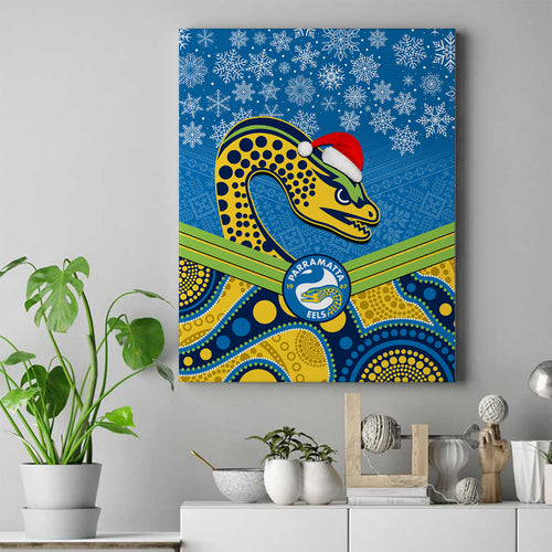 custom-parramatta-eels-rugby-christmas-canvas-wall-art-merry-xmas-2023-mix-aboriginal-art
