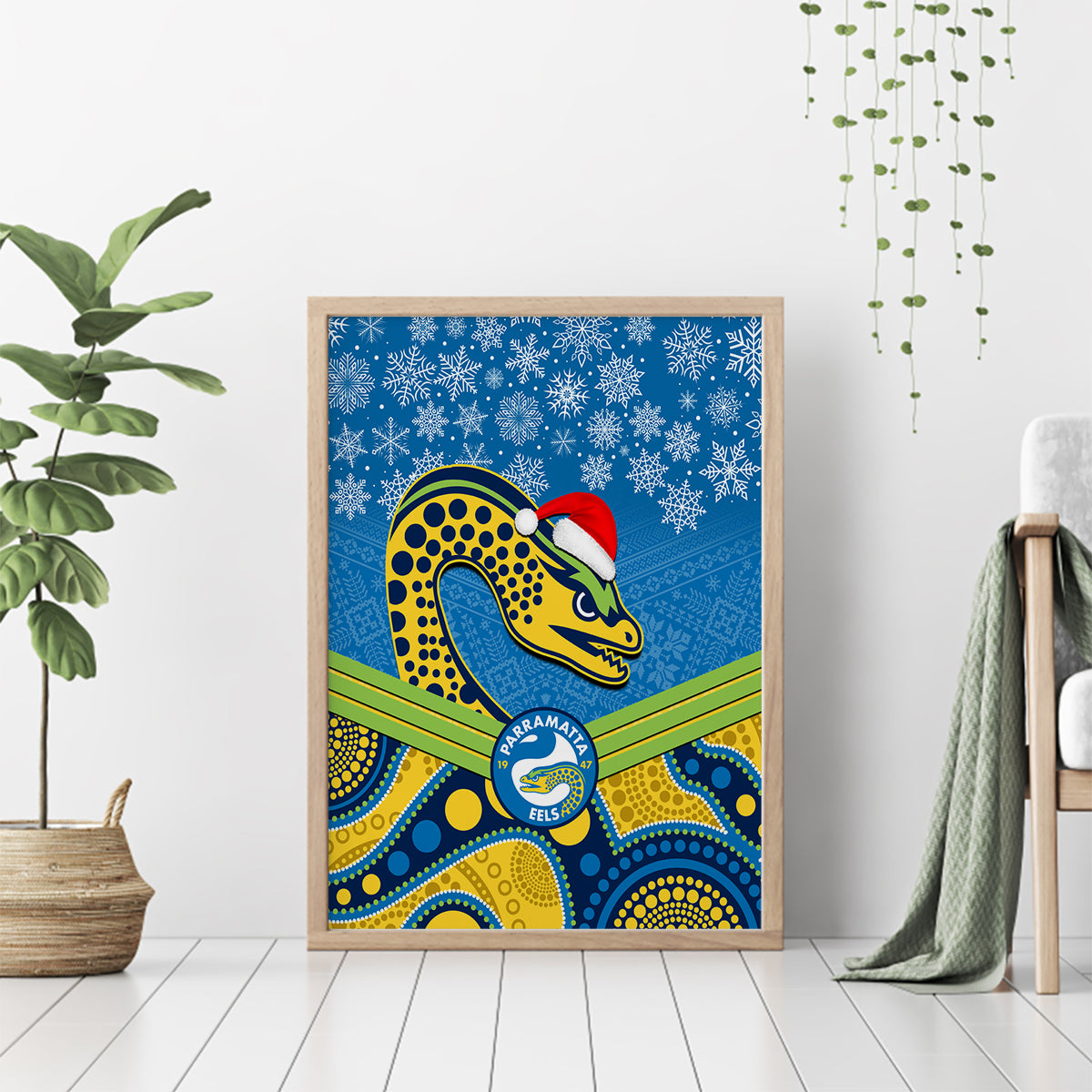 custom-parramatta-eels-rugby-christmas-canvas-wall-art-merry-xmas-2023-mix-aboriginal-art