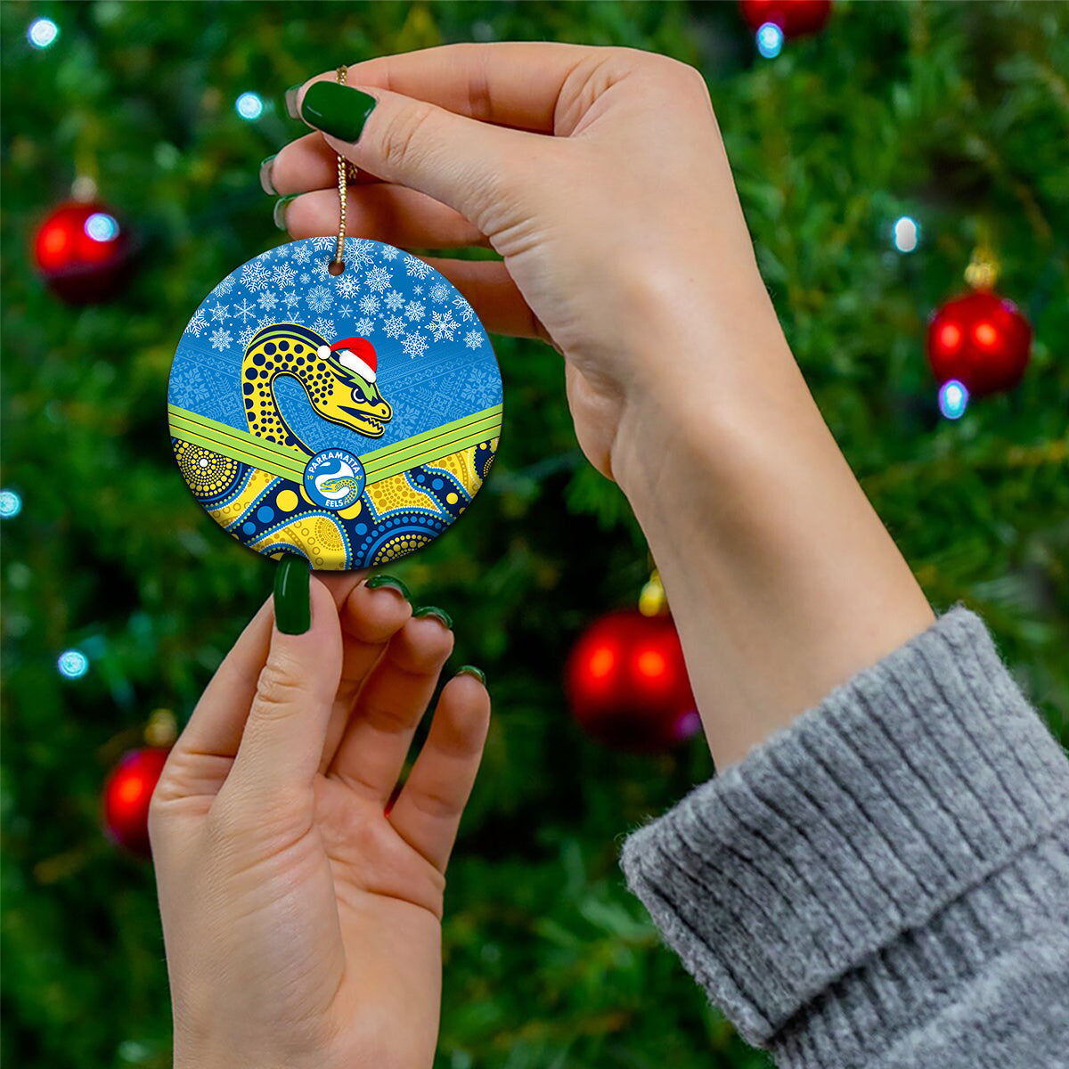 parramatta-eels-rugby-christmas-ceramic-ornament-merry-xmas-2023-mix-aboriginal-art
