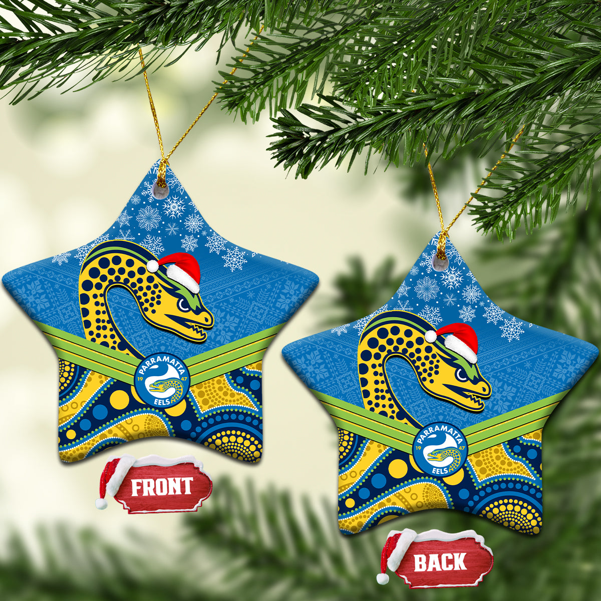 parramatta-eels-rugby-christmas-ceramic-ornament-merry-xmas-2023-mix-aboriginal-art