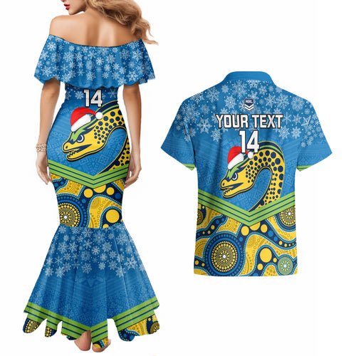 custom-parramatta-eels-rugby-christmas-couples-matching-mermaid-dress-and-hawaiian-shirt-merry-xmas-2023-mix-aboriginal-art