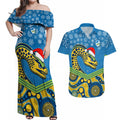 custom-parramatta-eels-rugby-christmas-couples-matching-off-shoulder-maxi-dress-and-hawaiian-shirt-merry-xmas-2023-mix-aboriginal-art