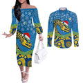 custom-parramatta-eels-rugby-christmas-couples-matching-off-the-shoulder-long-sleeve-dress-and-long-sleeve-button-shirt-merry-xmas-2023-mix-aboriginal-art