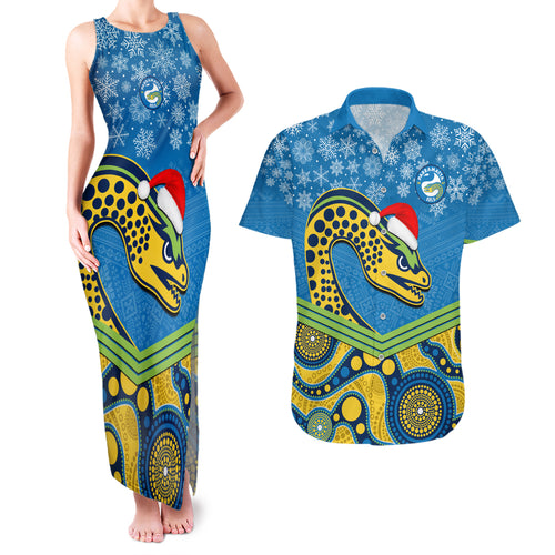 custom-parramatta-eels-rugby-christmas-couples-matching-tank-maxi-dress-and-hawaiian-shirt-merry-xmas-2023-mix-aboriginal-art
