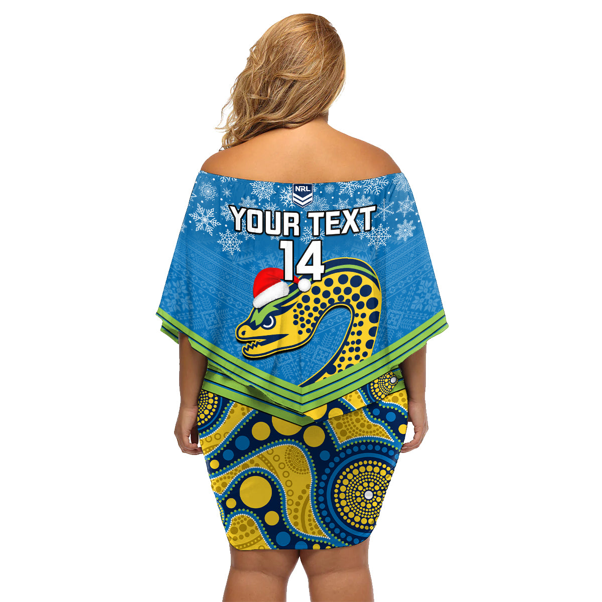 custom-parramatta-eels-rugby-christmas-family-matching-off-shoulder-short-dress-and-hawaiian-shirt-merry-xmas-2023-mix-aboriginal-art