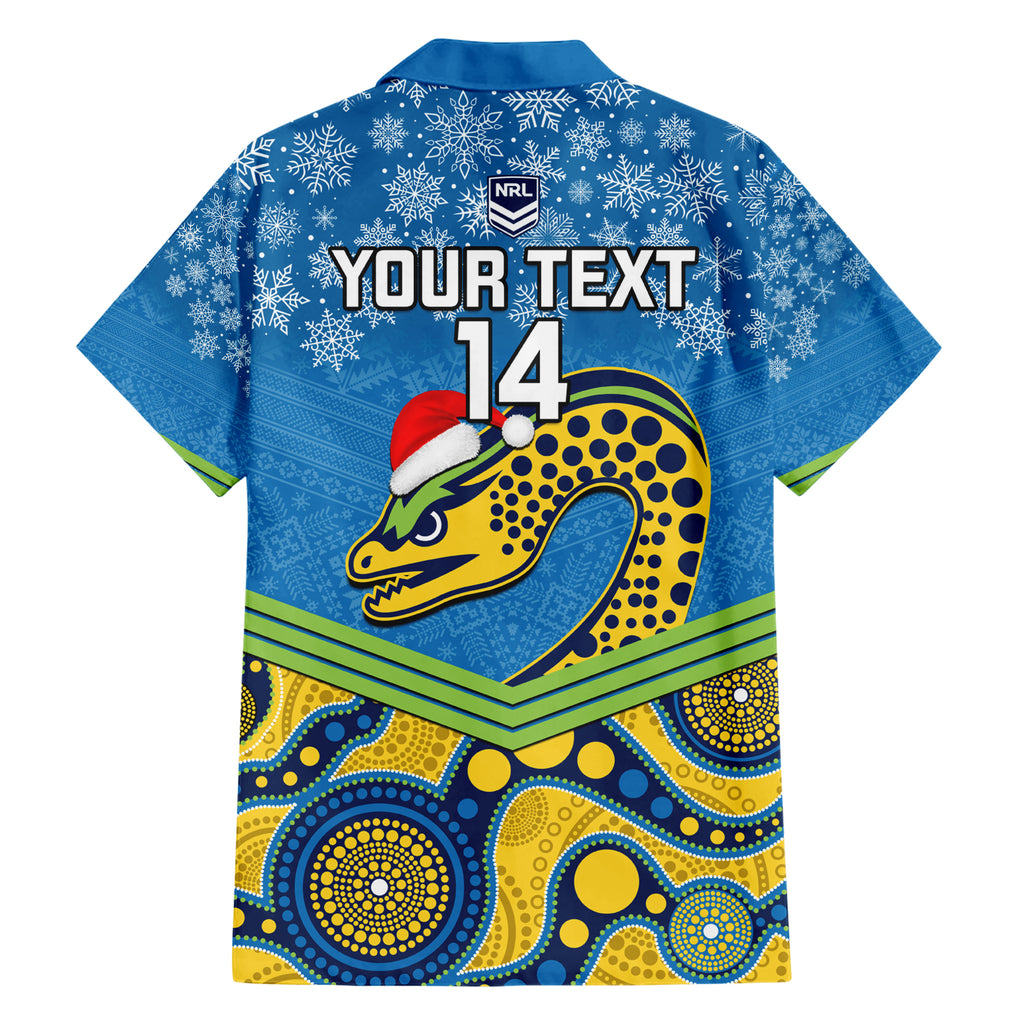 custom-parramatta-eels-rugby-christmas-family-matching-short-sleeve-bodycon-dress-and-hawaiian-shirt-merry-xmas-2023-mix-aboriginal-art