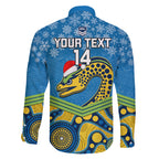 custom-parramatta-eels-rugby-christmas-family-matching-short-sleeve-bodycon-dress-and-hawaiian-shirt-merry-xmas-2023-mix-aboriginal-art