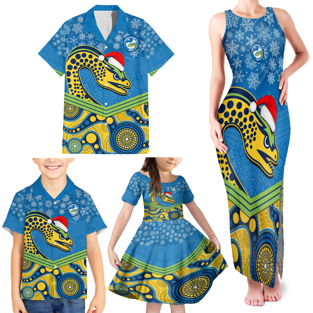 custom-parramatta-eels-rugby-christmas-family-matching-tank-maxi-dress-and-hawaiian-shirt-merry-xmas-2023-mix-aboriginal-art