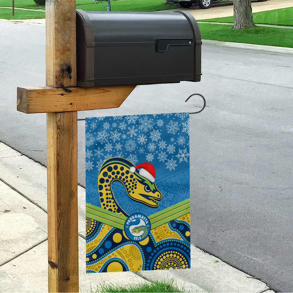 custom-parramatta-eels-rugby-christmas-garden-flag-merry-xmas-2023-mix-aboriginal-art
