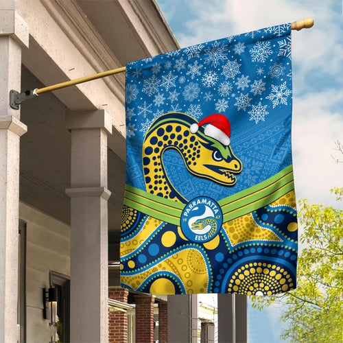 custom-parramatta-eels-rugby-christmas-garden-flag-merry-xmas-2023-mix-aboriginal-art