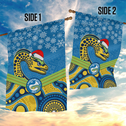 custom-parramatta-eels-rugby-christmas-garden-flag-merry-xmas-2023-mix-aboriginal-art