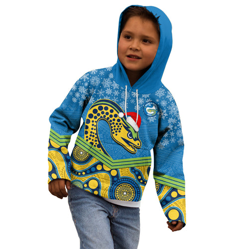 custom-parramatta-eels-rugby-christmas-kid-hoodie-merry-xmas-2023-mix-aboriginal-art