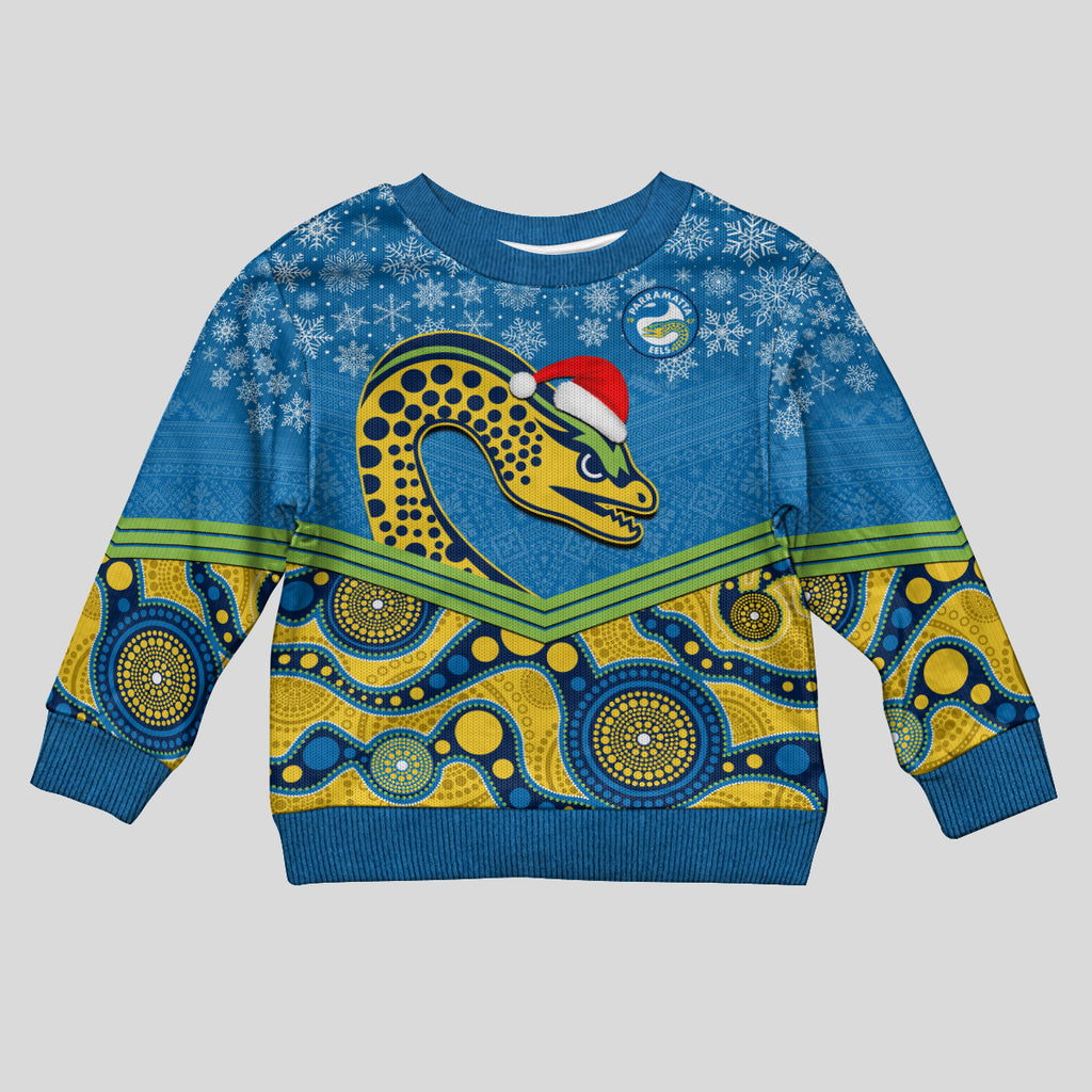 custom-parramatta-eels-rugby-christmas-kid-ugly-christmas-sweater-merry-xmas-2023-mix-aboriginal-art