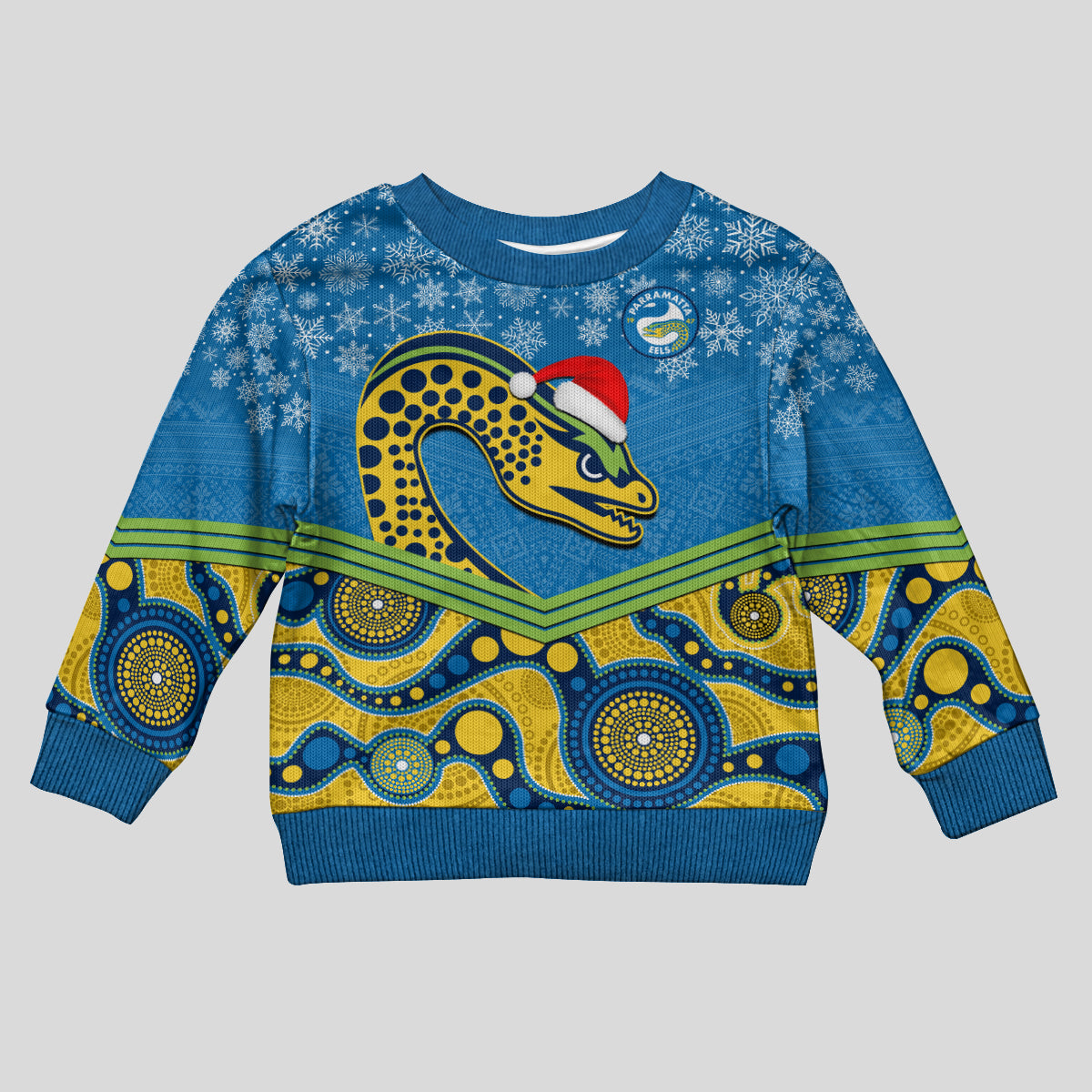 custom-parramatta-eels-rugby-christmas-kid-ugly-christmas-sweater-merry-xmas-2023-mix-aboriginal-art