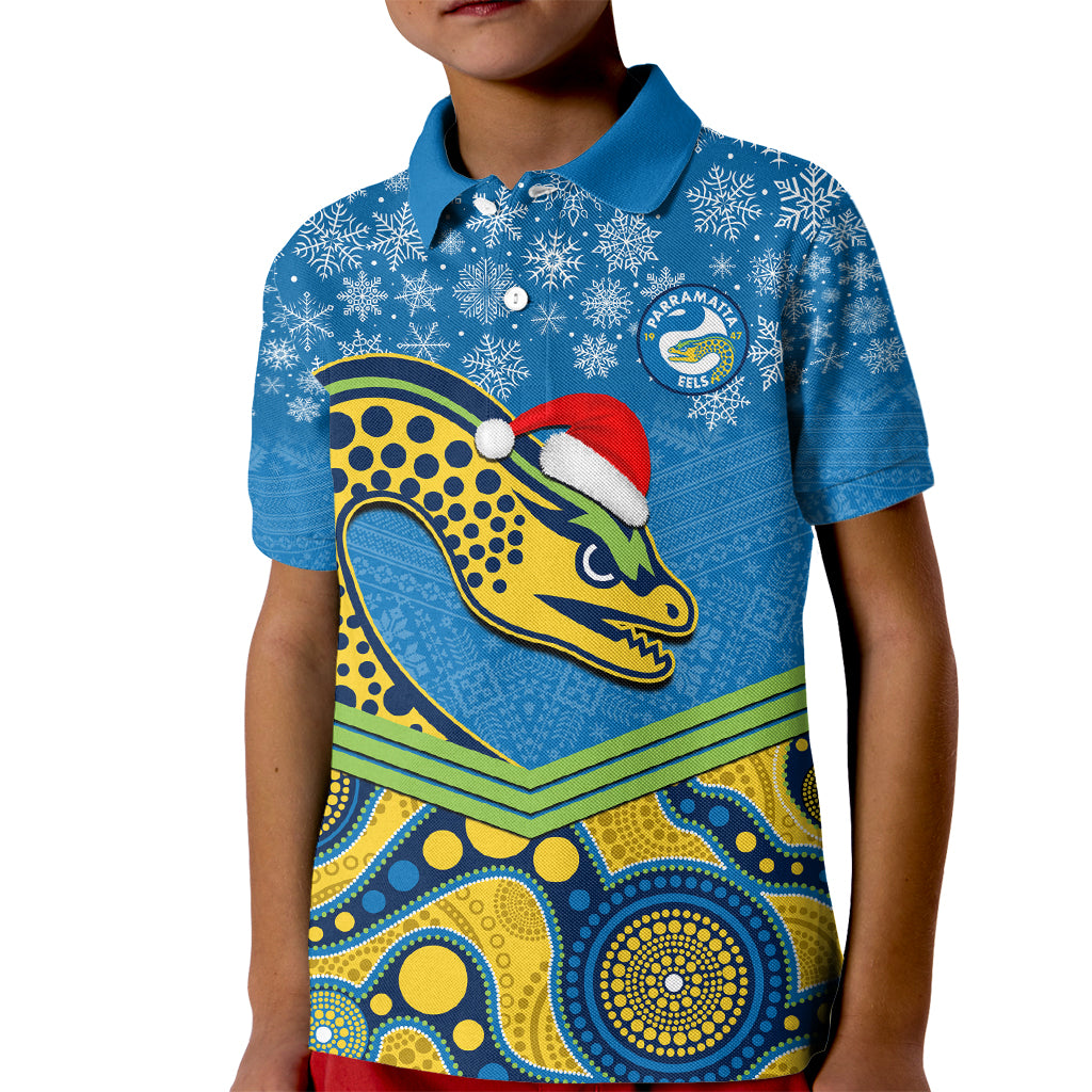 custom-parramatta-eels-rugby-christmas-kid-polo-shirt-merry-xmas-2023-mix-aboriginal-art