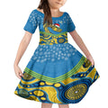 custom-parramatta-eels-rugby-christmas-kid-short-sleeve-dress-merry-xmas-2023-mix-aboriginal-art