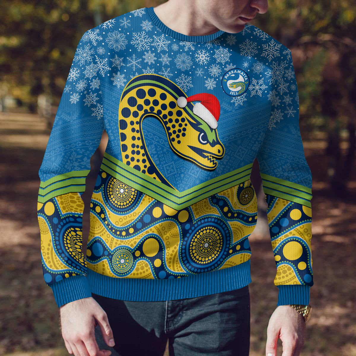 custom-parramatta-eels-rugby-christmas-ugly-christmas-sweater-merry-xmas-2023-mix-aboriginal-art