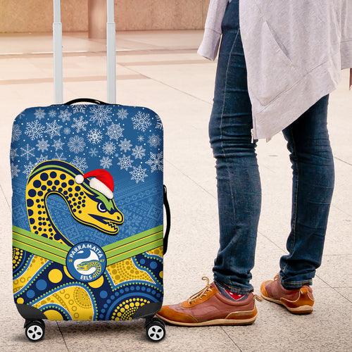 custom-parramatta-eels-rugby-christmas-luggage-cover-merry-xmas-2023-mix-aboriginal-art