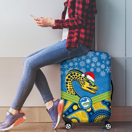 custom-parramatta-eels-rugby-christmas-luggage-cover-merry-xmas-2023-mix-aboriginal-art