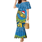 custom-parramatta-eels-rugby-christmas-mermaid-dress-merry-xmas-2023-mix-aboriginal-art