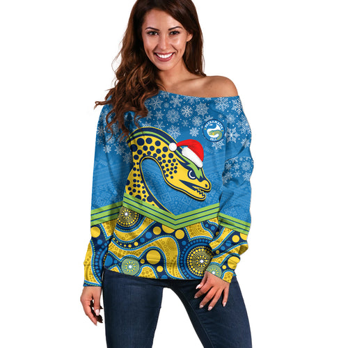 custom-parramatta-eels-rugby-christmas-off-shoulder-sweater-merry-xmas-2023-mix-aboriginal-art