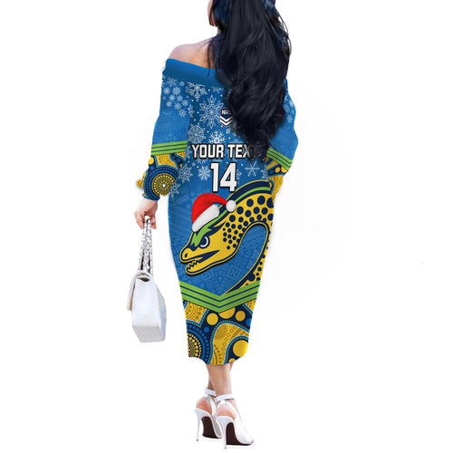 custom-parramatta-eels-rugby-christmas-off-the-shoulder-long-sleeve-dress-merry-xmas-2023-mix-aboriginal-art