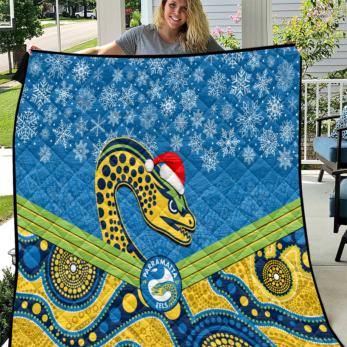 custom-parramatta-eels-rugby-christmas-quilt-merry-xmas-2023-mix-aboriginal-art
