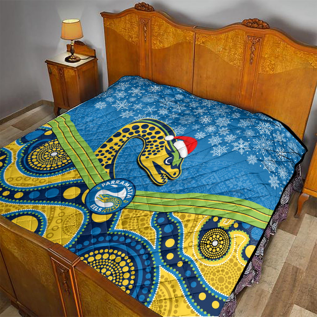custom-parramatta-eels-rugby-christmas-quilt-merry-xmas-2023-mix-aboriginal-art