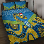custom-parramatta-eels-rugby-christmas-quilt-bed-set-merry-xmas-2023-mix-aboriginal-art