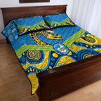 custom-parramatta-eels-rugby-christmas-quilt-bed-set-merry-xmas-2023-mix-aboriginal-art