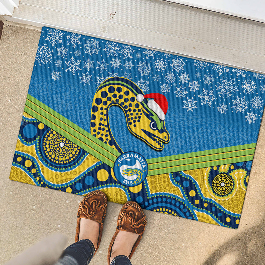 custom-parramatta-eels-rugby-christmas-rubber-doormat-merry-xmas-2023-mix-aboriginal-art