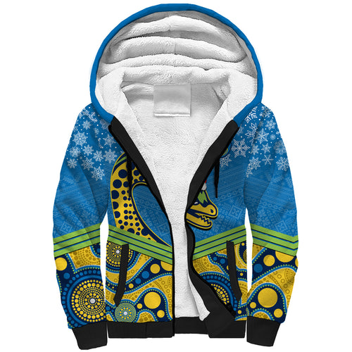 custom-parramatta-eels-rugby-christmas-sherpa-hoodie-merry-xmas-2023-mix-aboriginal-art