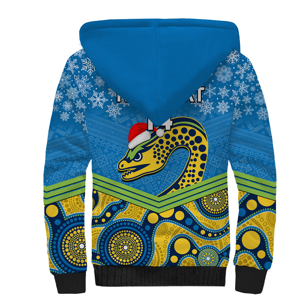 custom-parramatta-eels-rugby-christmas-sherpa-hoodie-merry-xmas-2023-mix-aboriginal-art