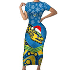 custom-parramatta-eels-rugby-christmas-short-sleeve-bodycon-dress-merry-xmas-2023-mix-aboriginal-art
