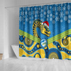 custom-parramatta-eels-rugby-christmas-shower-curtain-merry-xmas-2023-mix-aboriginal-art
