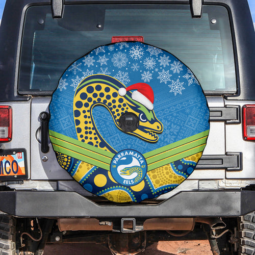 custom-parramatta-eels-rugby-christmas-spare-tire-cover-merry-xmas-2023-mix-aboriginal-art