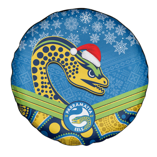 custom-parramatta-eels-rugby-christmas-spare-tire-cover-merry-xmas-2023-mix-aboriginal-art