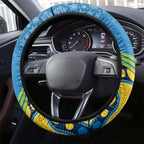 Parramatta Eels Rugby Christmas Steering Wheel Cover Merry Xmas 2023 Mix Aboriginal Art