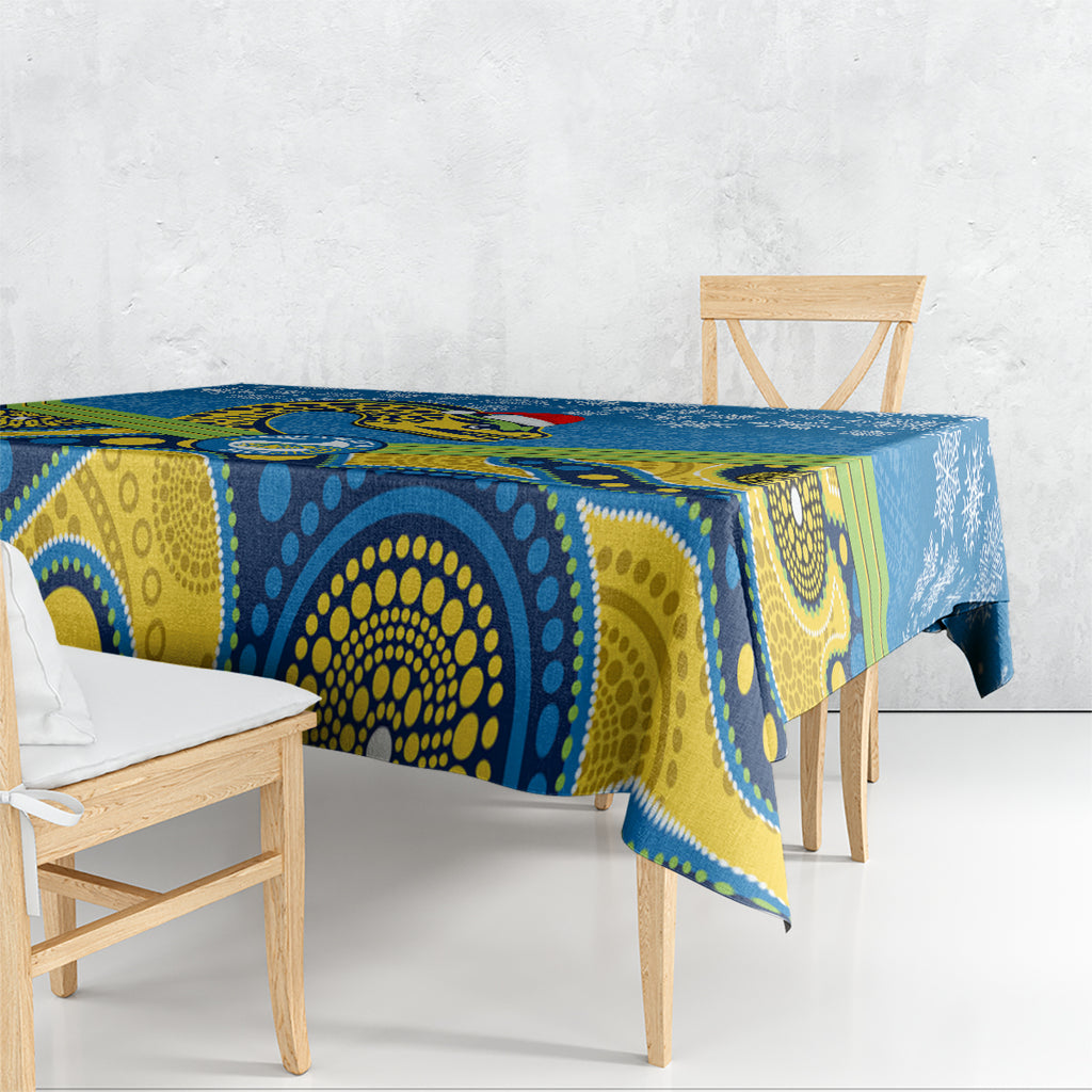 custom-parramatta-eels-rugby-christmas-tablecloth-merry-xmas-2023-mix-aboriginal-art