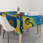 custom-parramatta-eels-rugby-christmas-tablecloth-merry-xmas-2023-mix-aboriginal-art