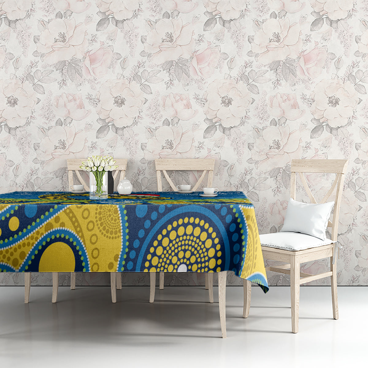 custom-parramatta-eels-rugby-christmas-tablecloth-merry-xmas-2023-mix-aboriginal-art